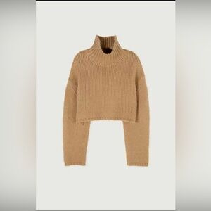 OAK + FORT Tan Turtleneck Sweater